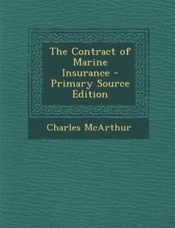 Front cover_The Contract of Marine Insurance