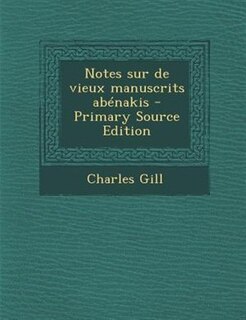 Front cover_Notes sur de vieux manuscrits abénakis