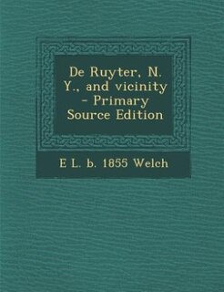 Front cover_De Ruyter, N. Y., and vicinity  - Primary Source Edition