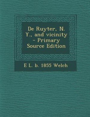 Front cover_De Ruyter, N. Y., and vicinity  - Primary Source Edition