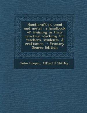 Front cover_Handicraft in wood and metal