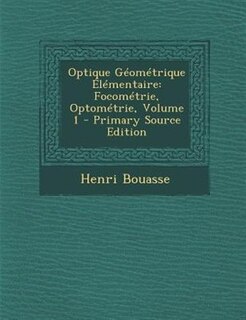 Front cover_Optique Géométrique Élémentaire