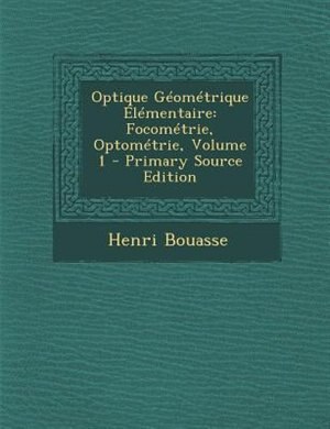 Front cover_Optique Géométrique Élémentaire