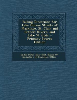 Couverture_Sailing Directions for Lake Huron