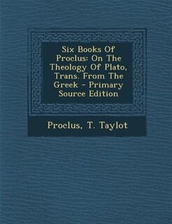 Front cover_Six Books Of Proclus