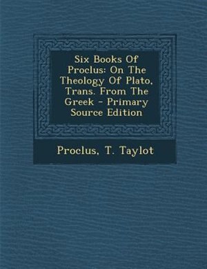Front cover_Six Books Of Proclus