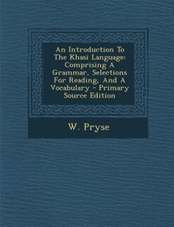 Front cover_An Introduction To The Khasi Language