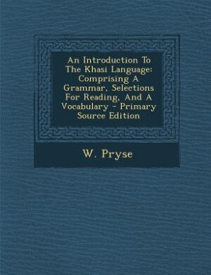 Front cover_An Introduction To The Khasi Language