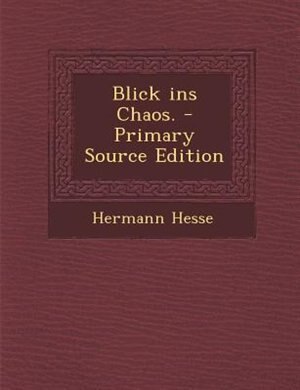 Front cover_Blick ins Chaos.