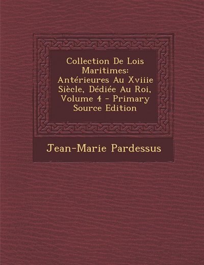 Front cover_Collection De Lois Maritimes