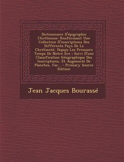 Front cover_Dictionnaire D'épigraphie Chrétienne