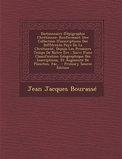 Front cover_Dictionnaire D'épigraphie Chrétienne