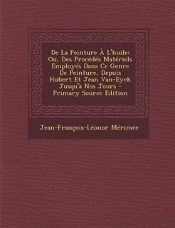 Front cover_De La Peinture À L'huile