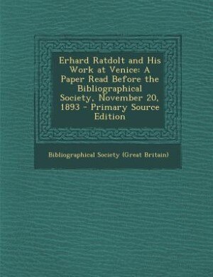Couverture_Erhard Ratdolt and His Work at Venice