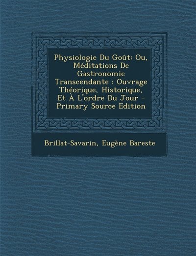 Front cover_Physiologie Du Goût