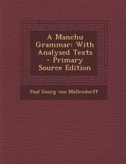 Front cover_A Manchu Grammar