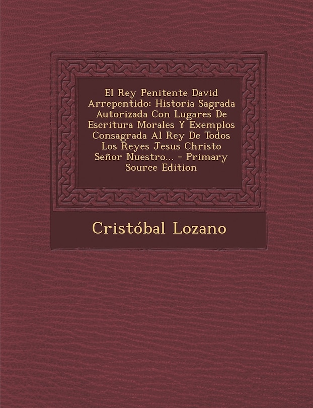 Front cover_El Rey Penitente David Arrepentido