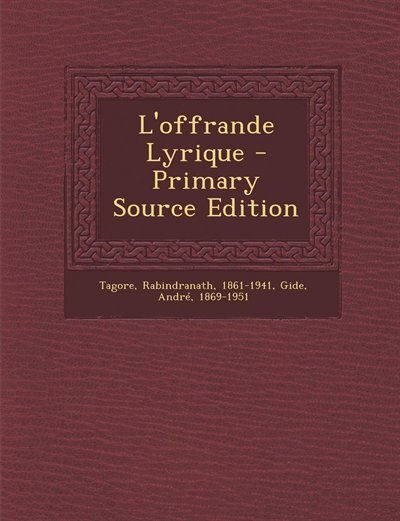 Front cover_L'offrande Lyrique - Primary Source Edition