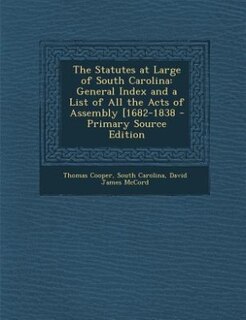 Front cover_The Statutes at Large of South Carolina