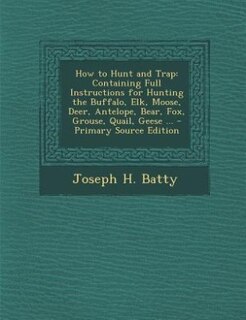 Front cover_How to Hunt and Trap