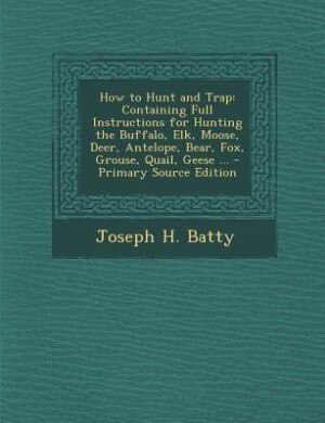 Front cover_How to Hunt and Trap
