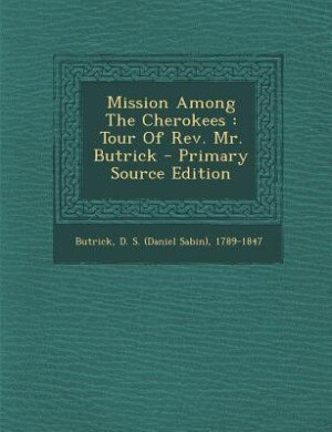 Front cover_Mission Among The Cherokees