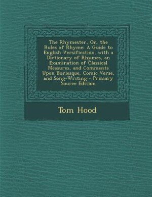 Couverture_The Rhymester, Or, the Rules of Rhyme