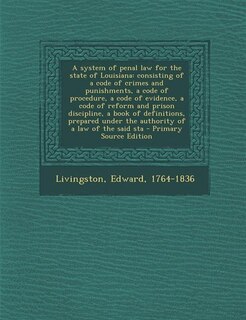 Couverture_A system of penal law for the state of Louisiana