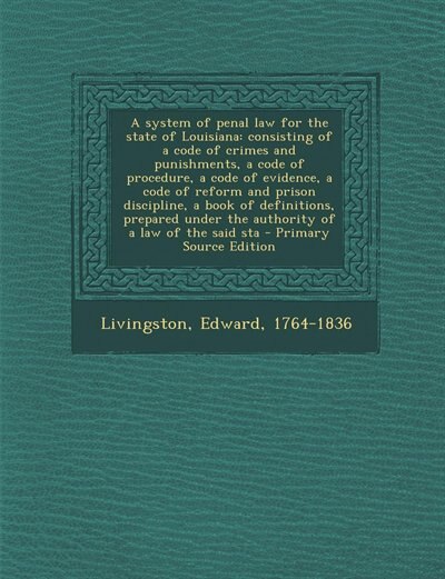 Couverture_A system of penal law for the state of Louisiana