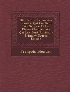 Front cover_Histoire Du Calendrier Romain