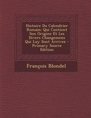 Front cover_Histoire Du Calendrier Romain