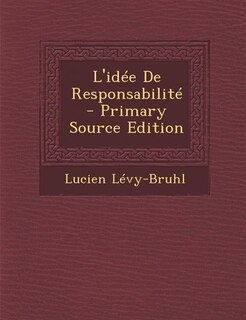 Couverture_L'idée De Responsabilité