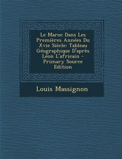 Couverture_Le Maroc Dans Les Premières Années Du Xvie Siècle