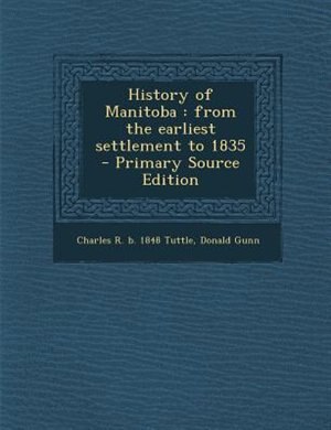 Front cover_History of Manitoba