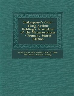 Front cover_Shakespeare's Ovid