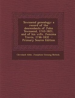 Front cover_Townsend genealogy