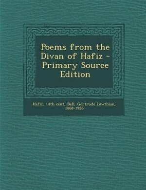 Couverture_Poems from the Divan of Hafiz