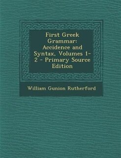 Couverture_First Greek Grammar