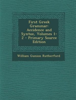 Couverture_First Greek Grammar