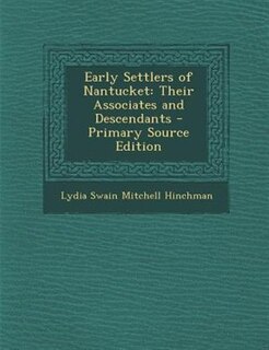 Front cover_Early Settlers of Nantucket
