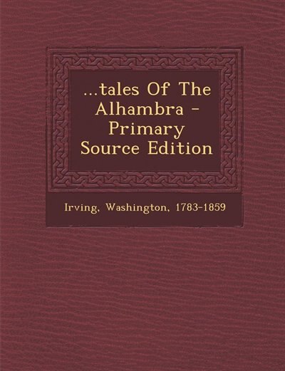 Couverture_...tales Of The Alhambra