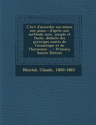 Front cover_L'Art d'accorder soi-mème son piano