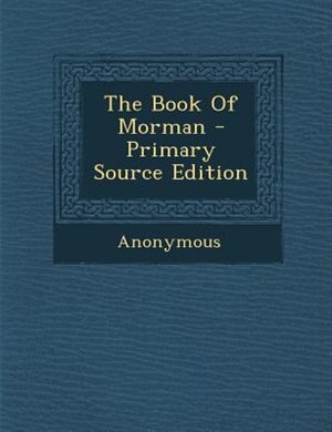 Front cover_The Book Of Morman