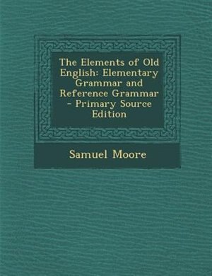 Couverture_The Elements of Old English
