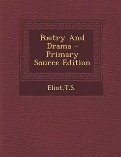 Couverture_Poetry And Drama