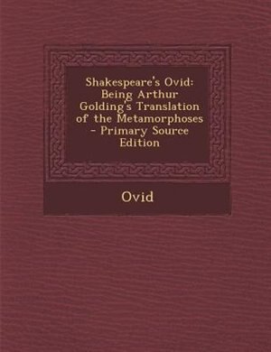 Couverture_Shakespeare's Ovid