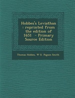 Front cover_Hobbes's Leviathan