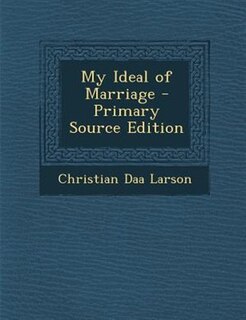 Front cover_My Ideal of Marriage