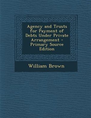 Couverture_Agency and Trusts for Payment of Debts Under Private Arrangement