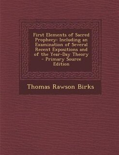Couverture_First Elements of Sacred Prophecy